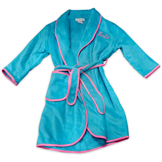 Children's Shawl Collar Velour Robe